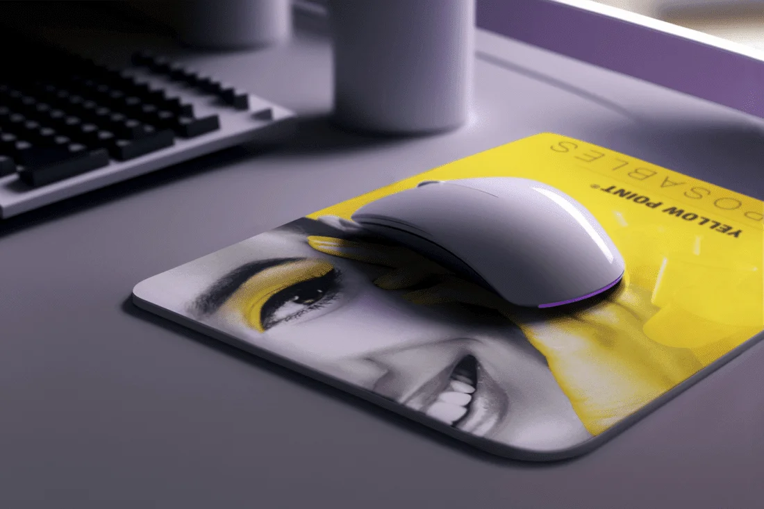 Personalisiertes Mousepad mit Firmenlogo und individueller Druck – hochwertiges Werbeartikel für Büros und Firmen